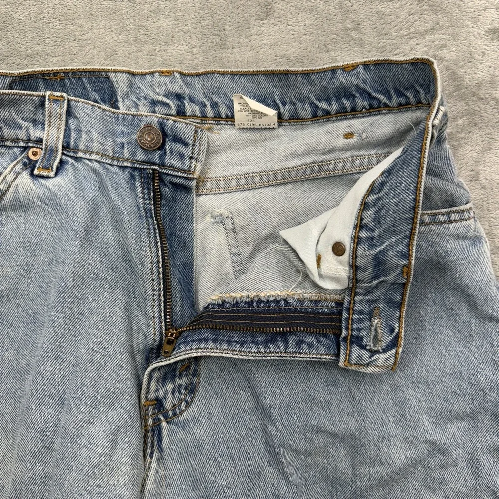 Vintage 90s Levi's 560 Orange Tab Loose Fit Size 32 Blue Denim Made USA Shorts